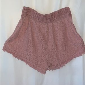 NEW pink laced shorts